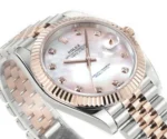 Rolex Datejust 41mm Watch – Two-Tone Stainless Steel and Rose Gold with Pink Dial, Diamond Markers - Image 5