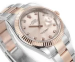 Rolex Datejust 41mm Two-Tone Rose Gold and Stainless Steel Watch with Diamond Dial - Image 5