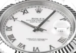 Rolex Datejust 41mm Silver Fluted Bezel White Dial - Image 6