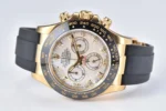 Rolex Daytona 116518 Gold Engraved Natural Cloud Mother-of-Pearl Dial Watches with Black Rubber Strap - Image 6