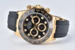 Rolex Daytona 116518 Gold Black Enamel Dial with Moissanite Stones - Image 6