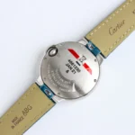 Cartier Ballon Bleu 1450 Blue Leather Watch - Image 6