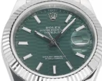 Rolex Datejust 41mm Green Dial Stainless Steel Oyster Bracelet - Image 6
