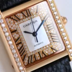 Cartier Tank MK3 Rose Gold Black Leather - Image 9