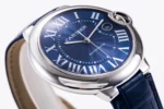 Cartier Ballon Bleu 42mm Blue Leather Watch - Image 6