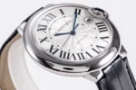 Cartier Ballon Bleu 42mm Silver Black Leather - Image 6