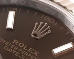 Rolex Datejust 41mm Watch – Brown Dial, Two-Tone Steel & Gold, Fluted Bezel - Image 6