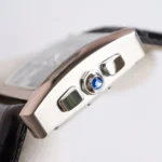 Cartier Tank W5330007 Silver Black Leather - Image 4