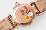 Cartier Pasha de Cartier Ladies Watch Rose Gold Red Leather Strap - Image 5