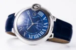 Cartier Ballon Bleu 42mm Blue Leather Watch - Image 7