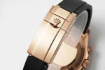 Rolex Daytona Rose Gold Black Dial Rubber Strap - Image 8