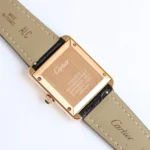 Cartier Tank MK3 Rose Gold Black Leather - Image 4