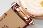 Cartier Pasha de Cartier Ladies Watch Rose Gold Red Leather Strap - Image 4