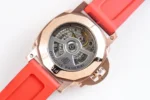 Panerai Luminor Marina Automatic Men’s Watch – Red Camo Rubber Strap, Rose Gold Case, 45mm, Premium Quality - Image 2