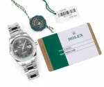 Rolex Datejust 41mm – Silver Stainless Steel with Grey Dial - Image 9