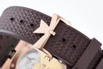 Vacheron Constantin Overseas 4500V Series – Rose Gold Case, Brown Rubber Strap, Luxury Automatic – Quality - Image 9