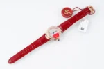Cartier Pasha de Cartier Ladies Watch Rose Gold Red Leather Strap - Image 3